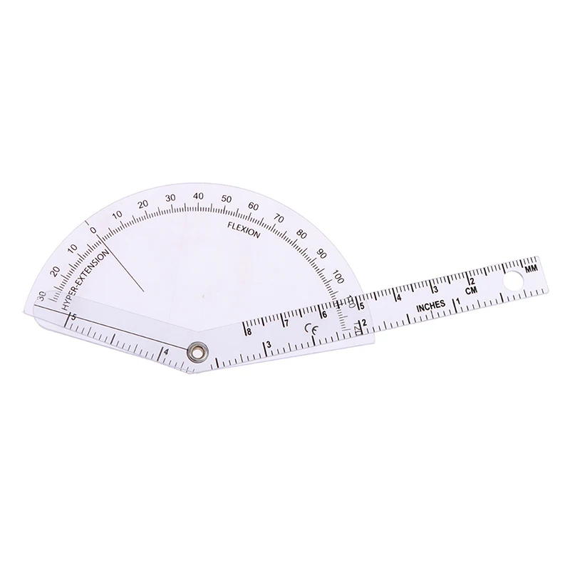PVC Medical Plastic Finger Angle Ruler Plastic Protractor 180 Degree Angle Gauge Finger Ruler Drawing Tool Ruler