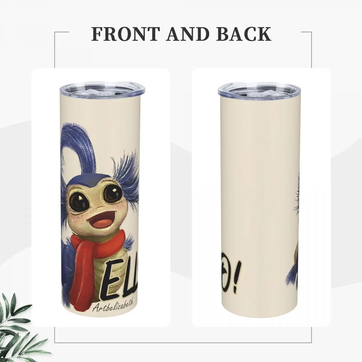 Labyrinth Worm Stainless Steel Tumbler Vacuum Insulated Mug Thermal Cold Bottle Straws With Lid 20oz