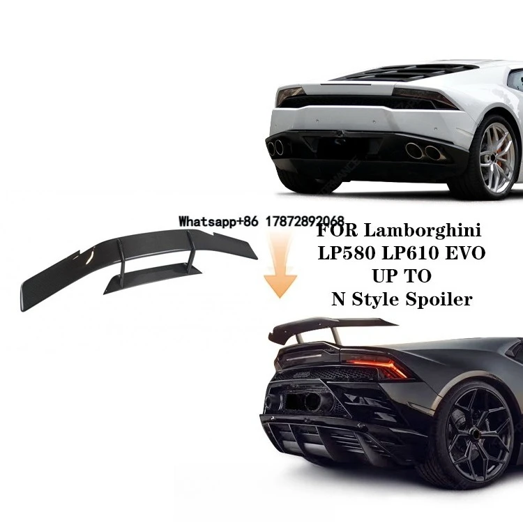 

Hot Sale Carbon Fiber Spoiler N Style for LP610 EVO Rear Wing Spoiler EVO Spoiler