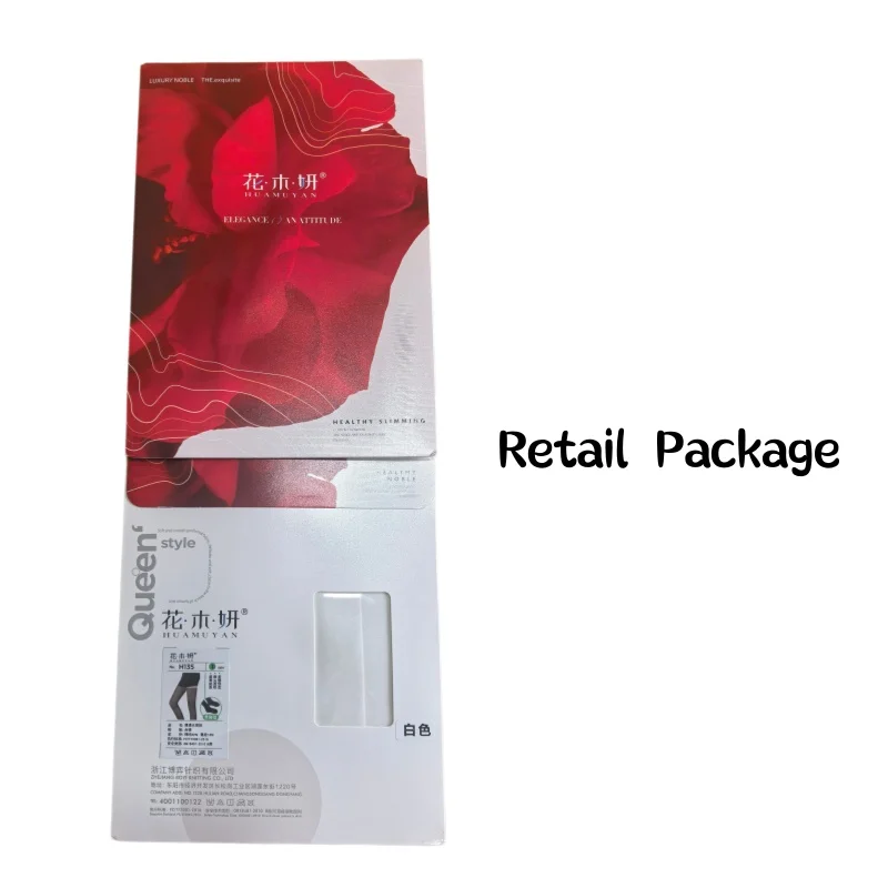 Retail Package Soft Touch Crystal Silky Stockings 0D Invisible Simple Stockings With Foot Shape Lolita White Over Knee Medias