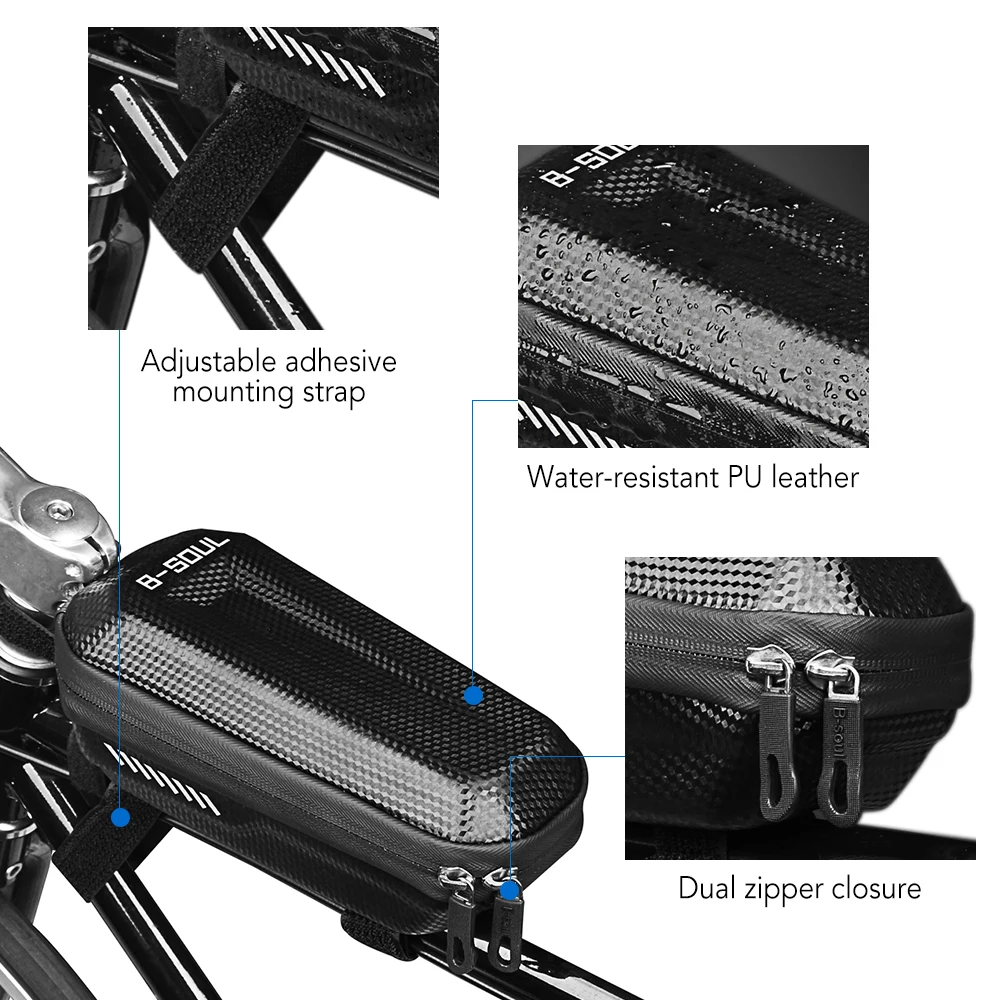 Bicycle Top Tube Bag MTB Road Mountain Bike Cycling Rainproof Bike Front Beam Bag Bicycle Frame Bag Pouch Bicycle Accessories