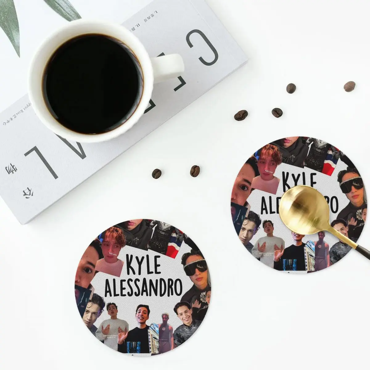 

Kyle Alessandro (1) Coasters Kitchen Placemats Non-slip Insulation Cup Coffee Mats For Decor Home Tableware Pads Set of 4