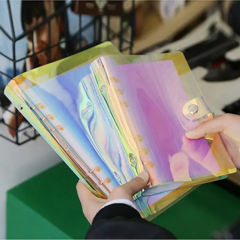 2025 A5 A6 Laser Notebook Planner Organizer Binder Books Journal Sketchbook Accessories Diary Office Supplies Notebook