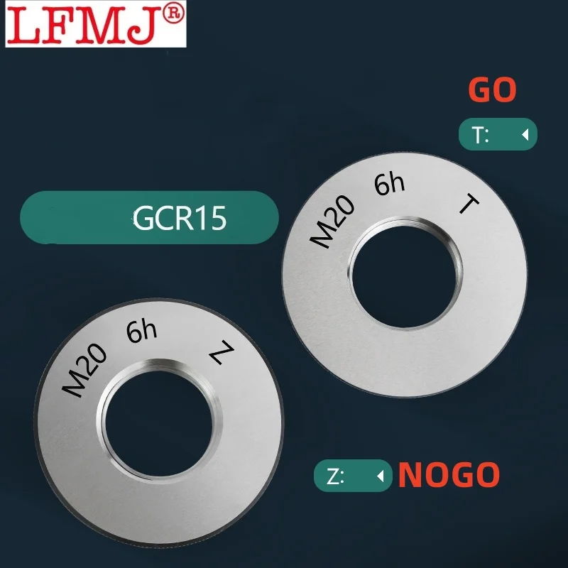 1SET(1*GO+1*NOGO) 6h Accuracy Standard Metric Fine Tooth Thread Ring Gauge  M36M37M38M39M40M41M42M43M44M45M46-M49 Measure Tool