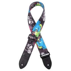 Polyester Printing Strap for Electric Guitar, New Skull Totem, Widening Musical Instrument Supplies