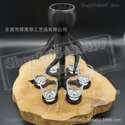 Octopus Shot Dispenser,3D Printed Octopus 6/8-Shot Dispenser-Food Grade Alcohol and Cocktail