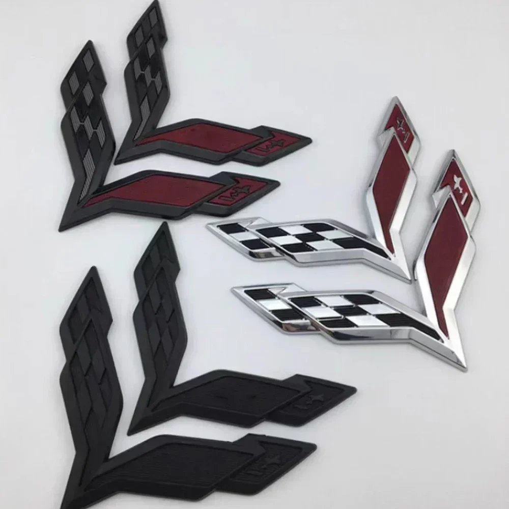 2pcs/lot Front Hood Sticker Car Rear Trunk Sticker For Chevrolet Corvette LTZ F1 Car Styling Chevrolet Sticker Corvette Decals