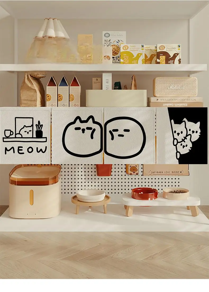 VIKAMA Pet Cat Cafeteria Cat Bed Curtains, Ugly Curtains, Velcro Short Curtains, Hanging Curtains, Partition Curtains