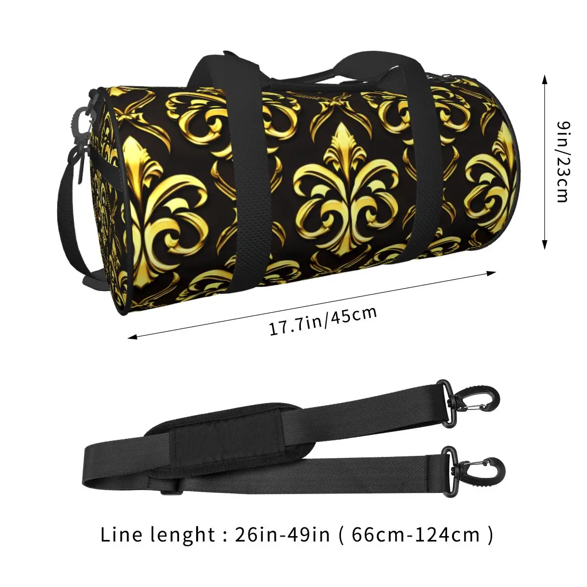 Gym Bag Florence Fleur De Lis Lily Flower Sports Bag with Shoes Symbol Flag Couple Outdoor Handbag Colorful Training Fitness Bag