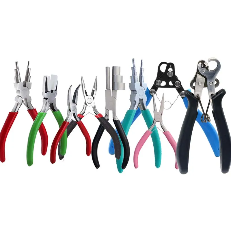 Jewelry Pliers Set 9 Needle Rolling Pliers Round Nose End Cutting Wire Pliers For Beading Looping Wire Jewelry Making DIY Tools