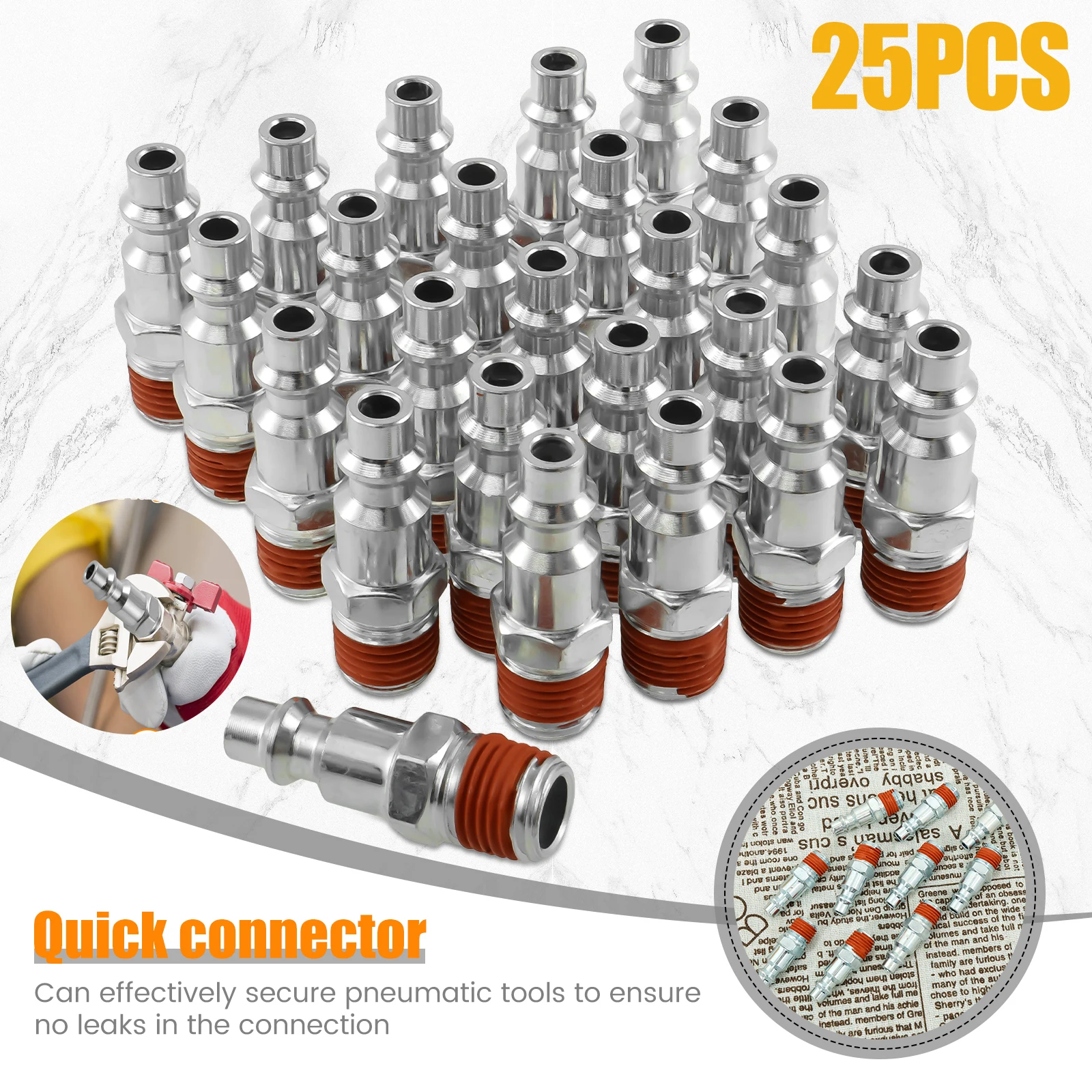 Conexões de Mangueira Pneumática Conector de Acoplador Rápido Acoplamento para Compressor de ar Rosca Industrial Masculina tipo i m d Pcs 25pcs us