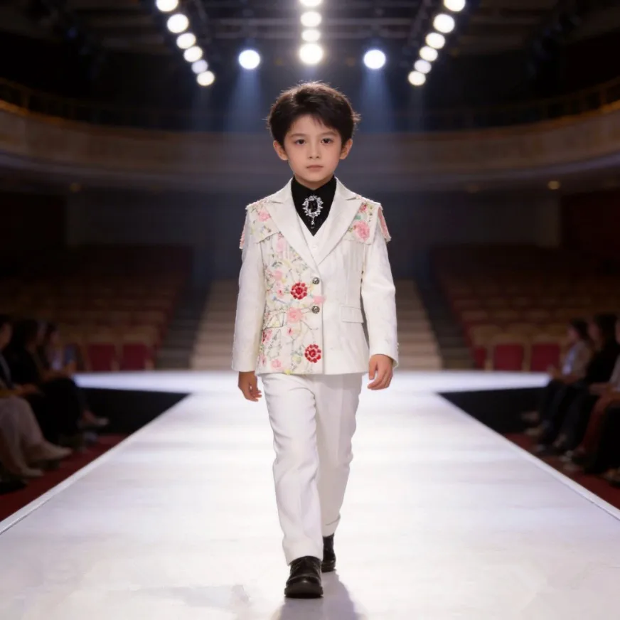 

Children's Host Performance Costume Wedding Birthday Baptism Party Boy Blazer Sets A3220 Boys Clearance Clothes