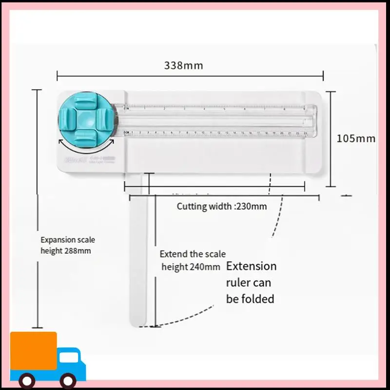 Professional KW-TRIO 4-In-1 Paper Cutter Multi-Functional Knife Curved/Straight Photos Making Sliding Cutting Tool
