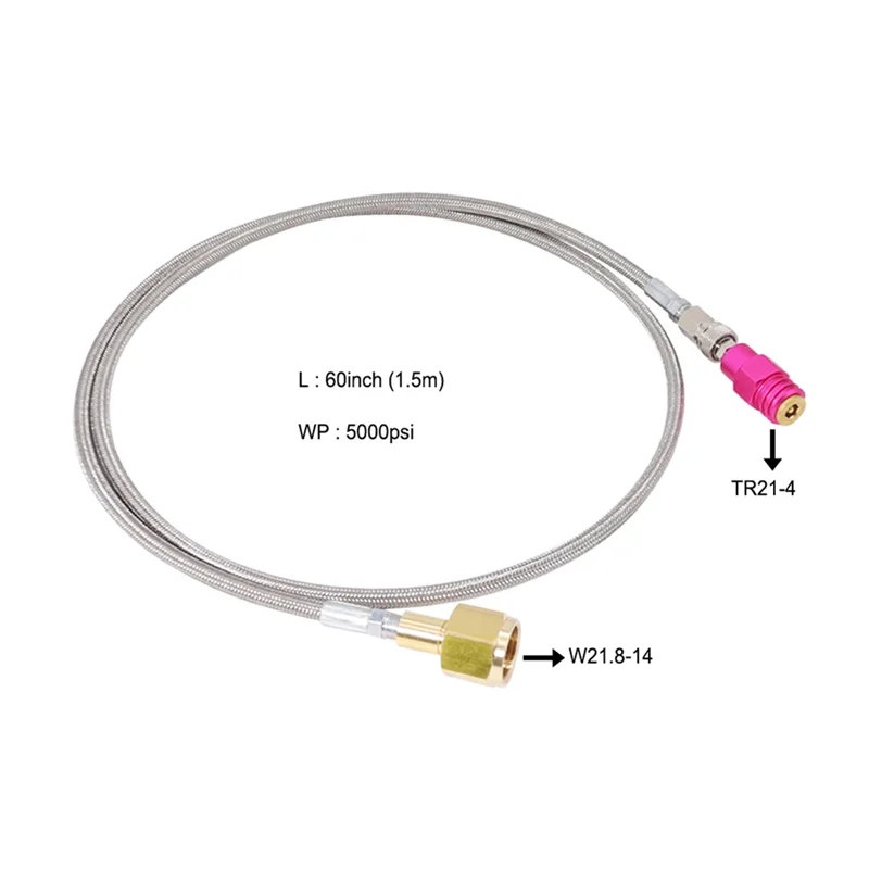 

ABRS-CO2 Adapter Quick Connector Hose Quick Disconnect Coupler Soda Maker Adapter Hose Kit W21.8