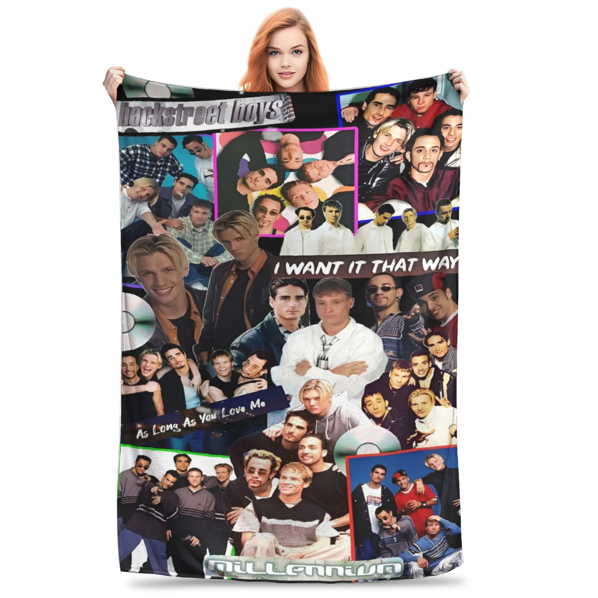 Backstreet Boys Music Blankets  Flannel Throw Blankets Home Couch Portable Lightweight Bedspreads