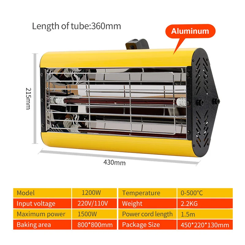 Ranlraka Car Equipment Aluminium Steel Shortwave Infrared Paint Curing Lamp  Pneumatic Two Workstations for Car Painting Drying