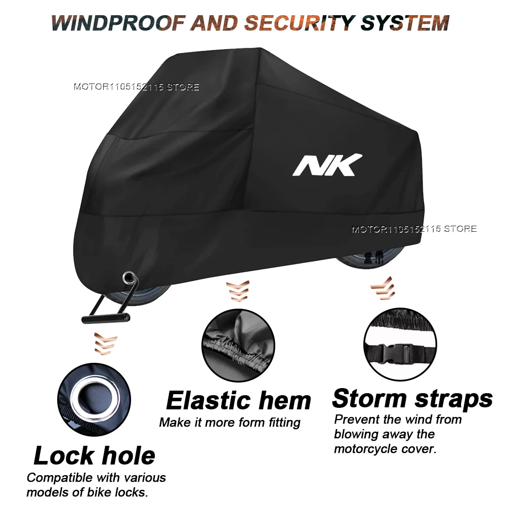 For CFMOTO 675NK 150NK 250NK 300NK 400NK 450NK 650NK 800NK Motorcycle Cover UV Protection Dustproof Snowproof Outdoor Waterproof