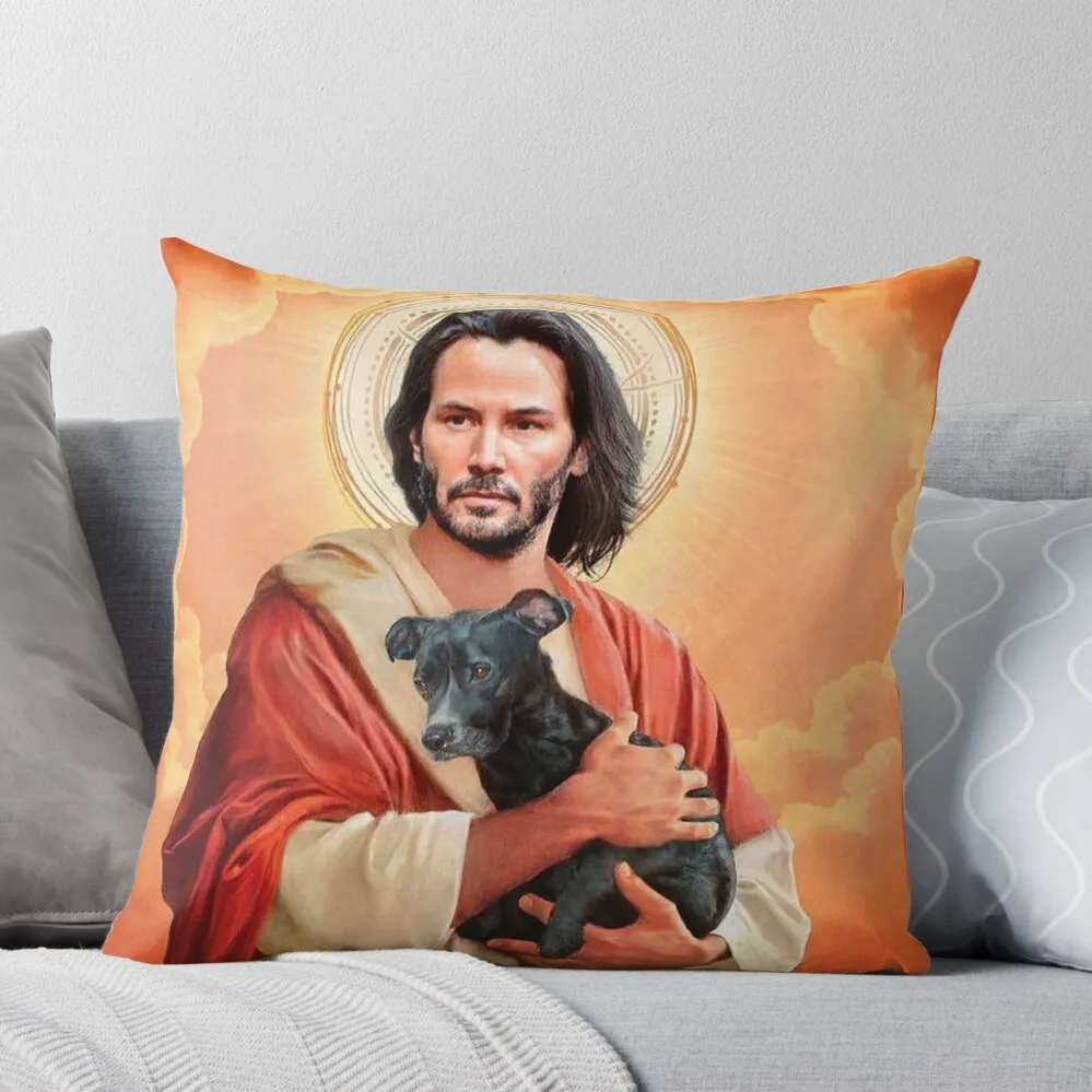 Keanu Reeves, Lord & Saviour Throw Pillow Cusions Cover Marble Cushion Cover