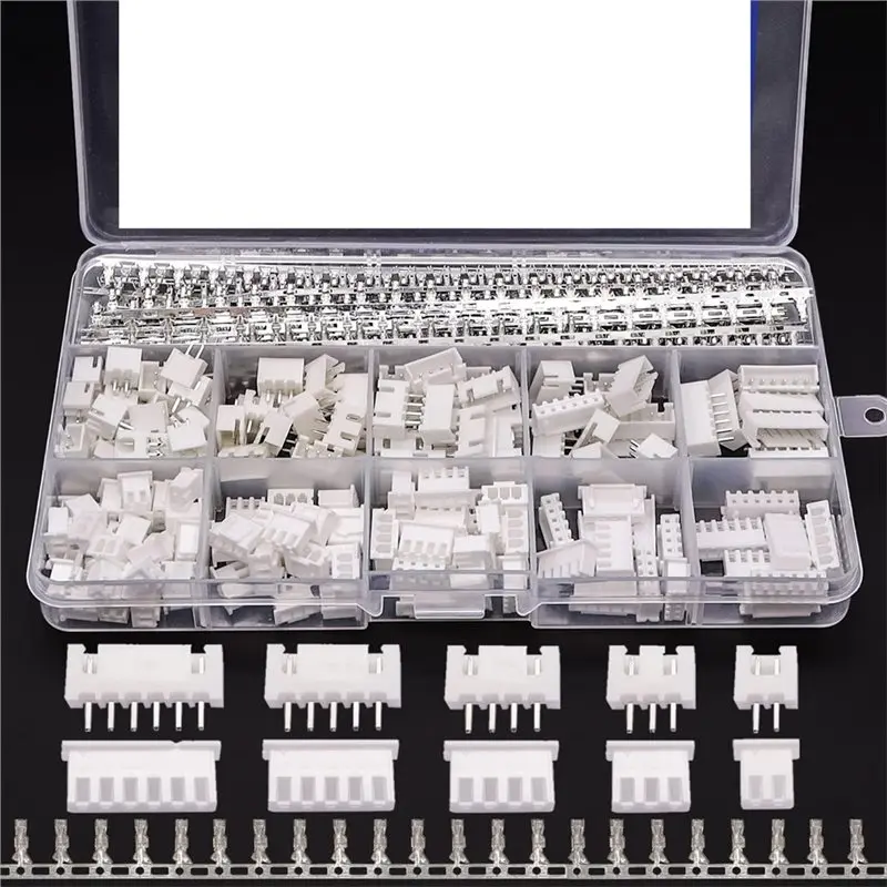 AAAF JST-XH 2.54 مللي متر طقم توصيل-560 قطعة يتضمن محولات أنثى/ذكر 2.54 مللي متر 2/3/4/5/6 دبوس كابل الإسكان المقابس #3