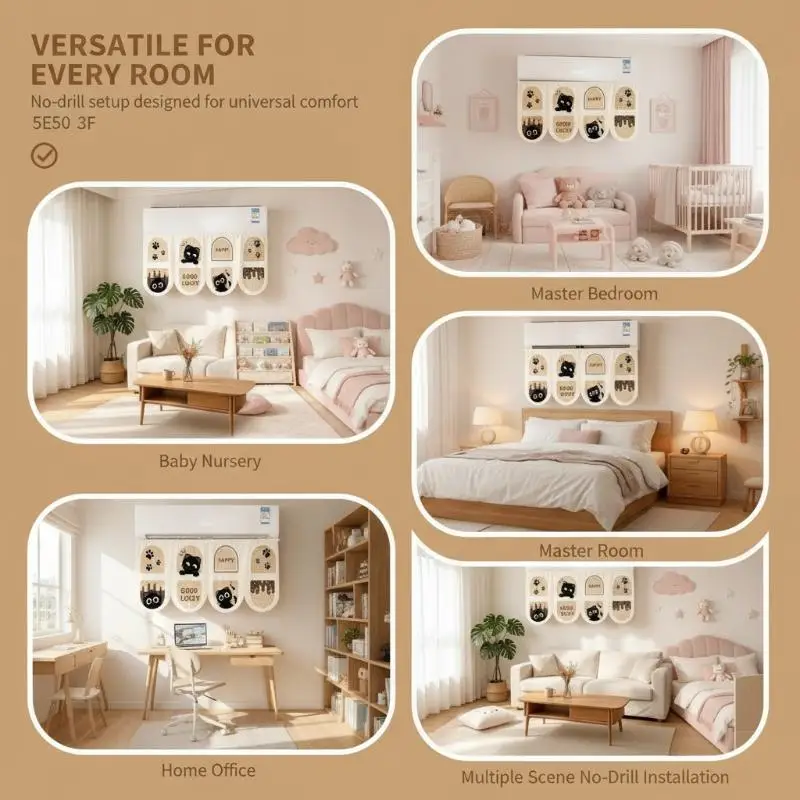 Cartoon-Style Bedroom/Door Curtain (40x90 Cm) Installation No Drilling Required Home Decor