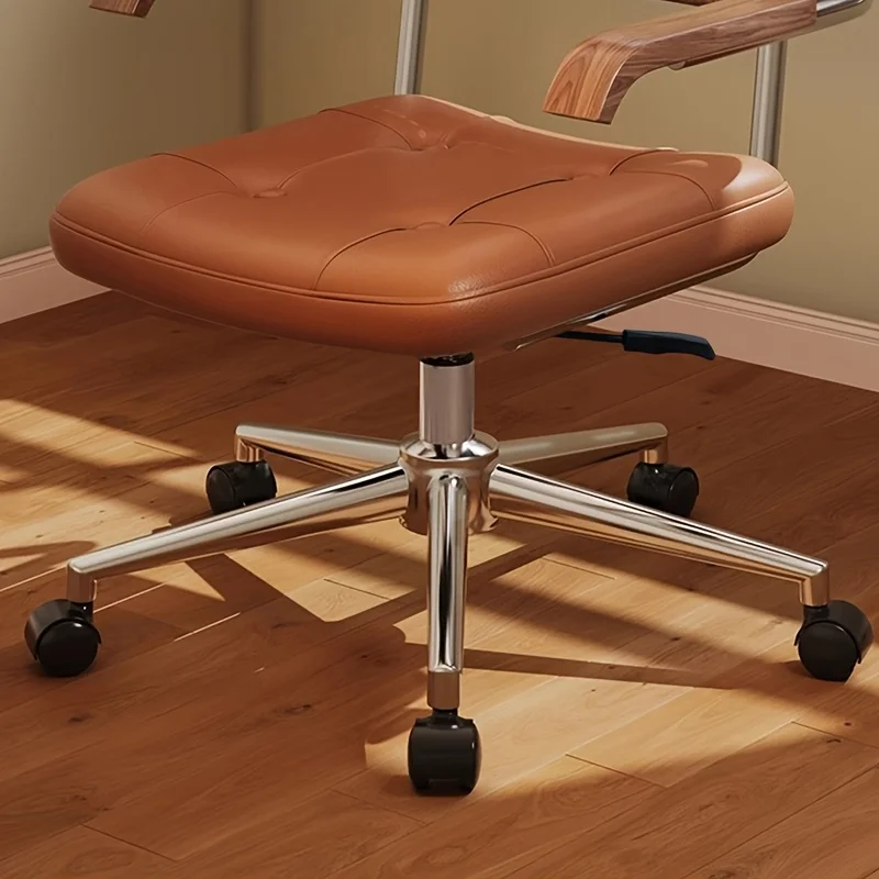 Office Chair Home Computer Chair Comfortable Long Sitting Hours Bedroom Study Rattan Swivel Chair Vintage Dorm Backrest  Chair