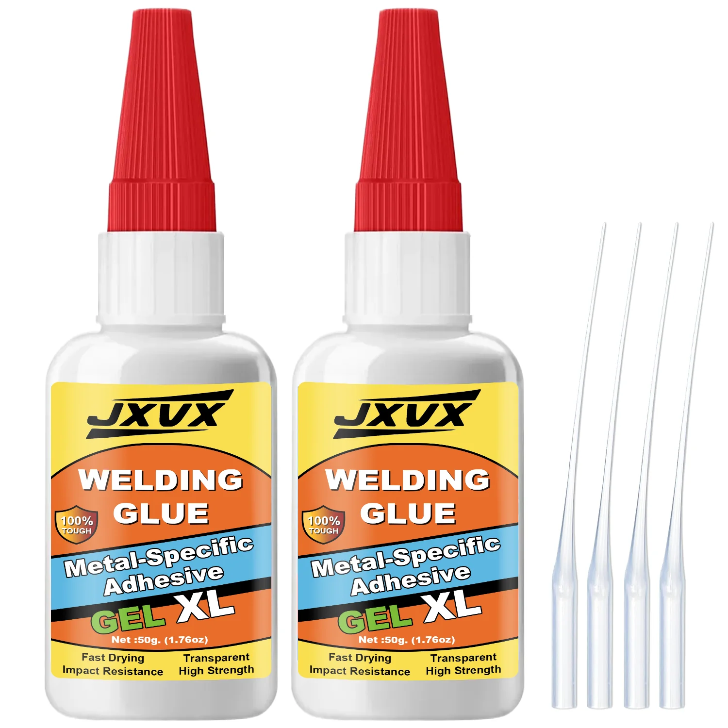

JXVX 50ml Instant Strong Super Glue Universal Superglue Mighty Instant Glue for Resin Ceramic Metal Glass Fast Dry