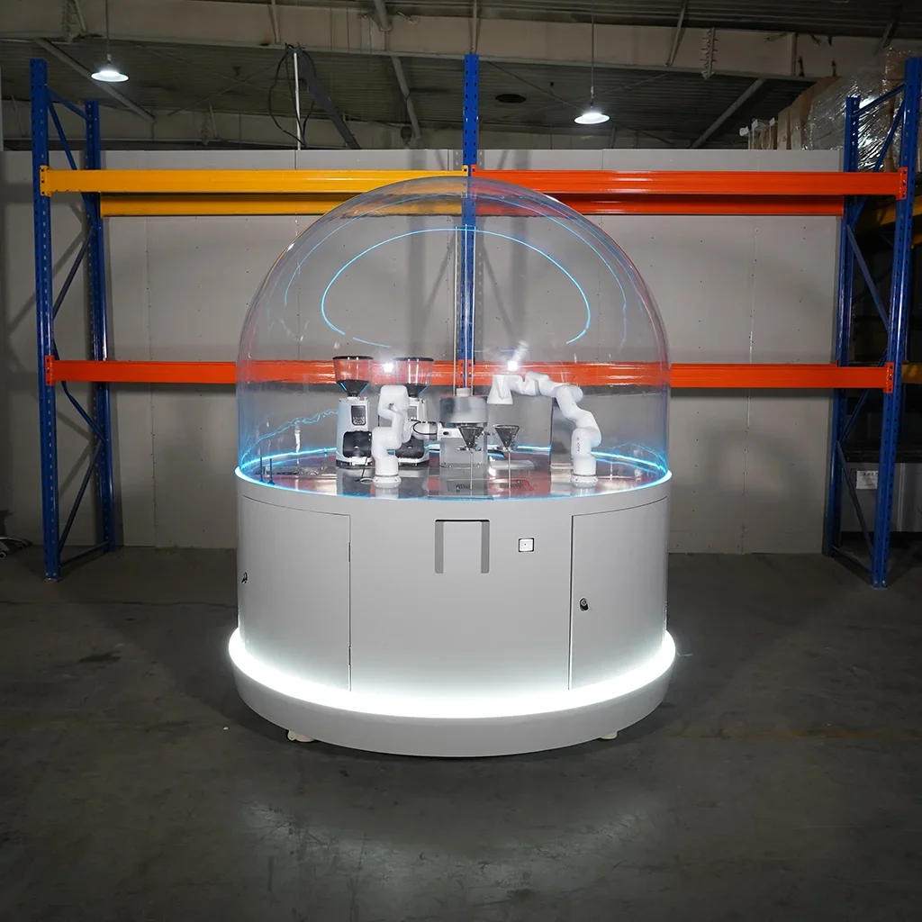 Semi-Automatic Manipulators Barista Coffee Auto Vending Machine