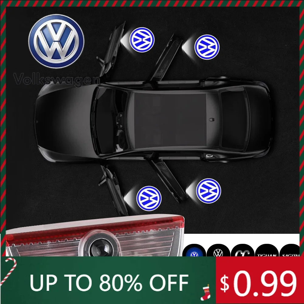 

For VW Volkswagen Jetta MK5 Golf For Volkswagen VW Touran Caddy Touareg Golf Passat Scirocco 2PC Car Door Light Logo Laser Proje