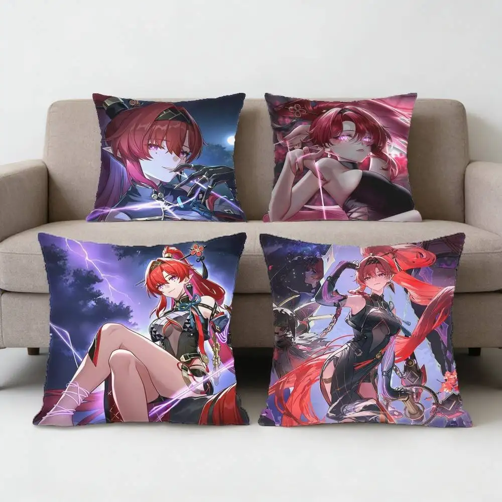 

Open world Game Wuthering Waves Yinlin Pillow Case Sofa Living Room for Bedroom car Headboard Cushion Square Cushion Nap Time