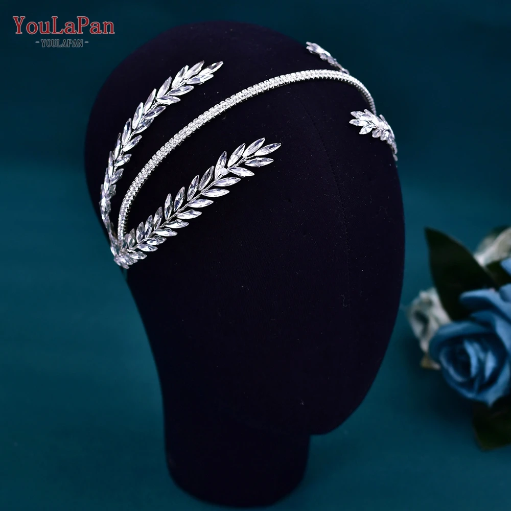 YouLaPan Rhinestone Headband for Bridal Handmade Wedding Hairband Crystal Woman Hair Hoop Bride Tiara Bridesmaid Headpiece HP528