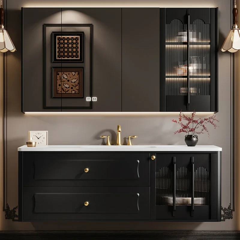 Vanity Bathroom Small Closet Storage Shelf Open Cabinets Wall Multipurpose Cabinet Furniture Mirrors Locker Corner Washbasin Wc