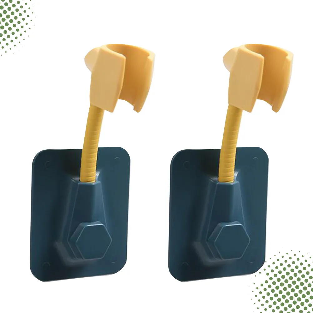 

Комплект из 2 держателей для душевой лейки, регулируемая подставка для распылителя, без сверления, на прочном клее, для дома, синий, желтый