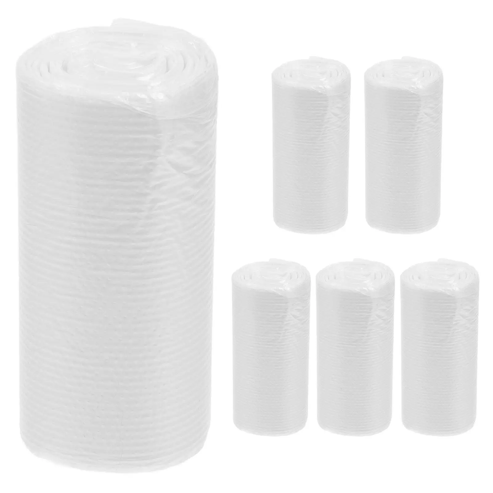 6 Rolls High Quality Pe Disposable Trash Bags for Cars Desks Kitchens Camps Resistant Waste Container Portable Litter