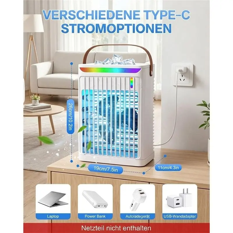 B51CNEW! 700 Ml Air Conditioner With 2/4/6 Hour Timer And LED Light