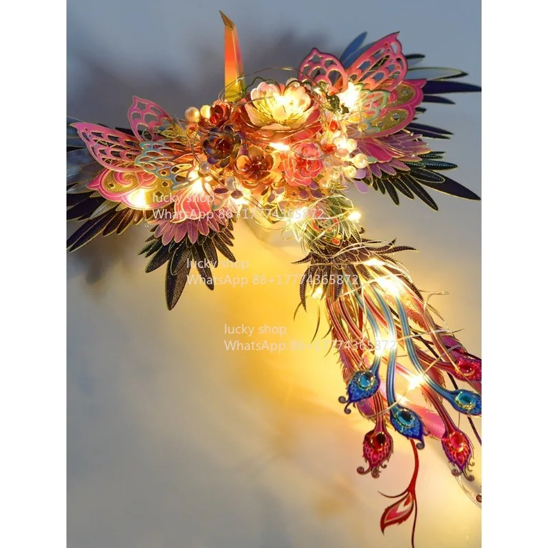 3d-three-dimensional-puzzle-metal-assembly-model-crane-dance-flower-phoenix-handmade-qianhe-spring-festival-gift