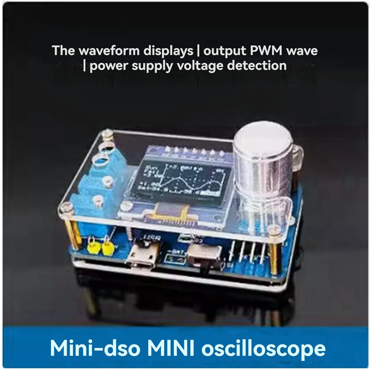 AA98 DIY Mini Digital Oscilloscope Kit STC8K8A Microcontroller Electronic Soldering Practice Loose Parts