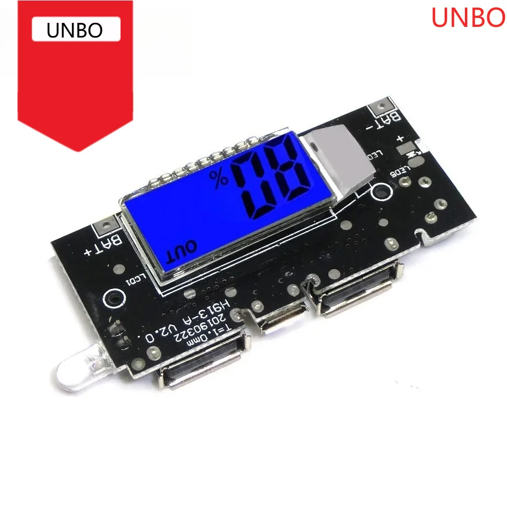 Automatic Protection! Dual USB 5V 1A 2.1A Mobile Power Bank 18650 Lithium Battery Charger Board Digital LCD Charging Module