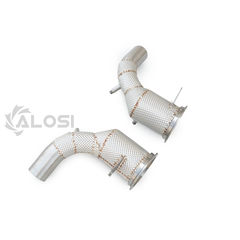 Insulated downspout suitable for Porsche 911 Carrera 992 3.0T exhaust pipe head, high-performance exhaust head section