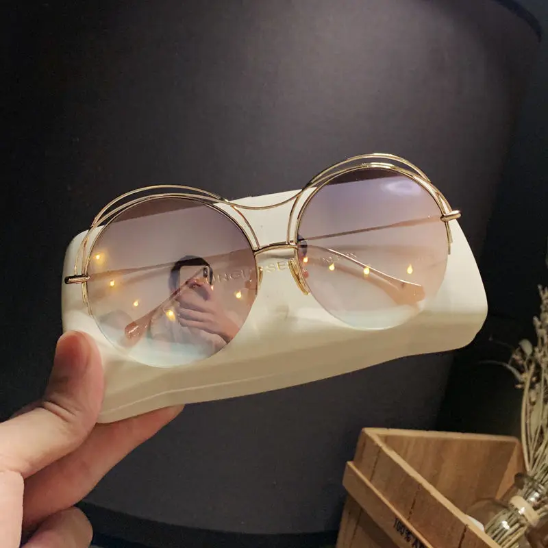 Oversized Round Sunglasses Luxury Good Quality Men Or Women Sunglasses Pink Eyewear How 2013 New Arrival Candisgy