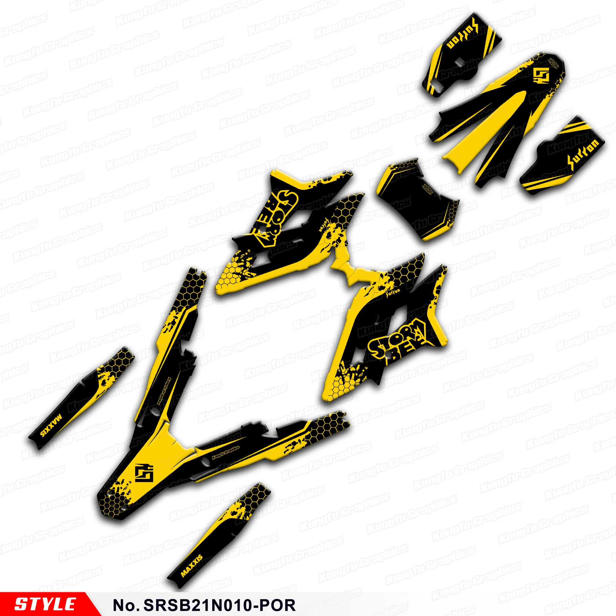 

Клейкая наклейка JY RACING, мотоциклетная графика для Storm Bee Dirt eBike, комплект для восстановления, SRSB21N010-POR