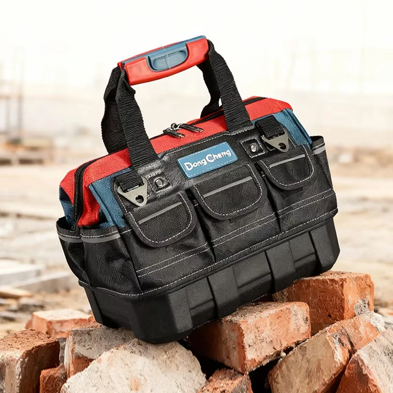 1680D Waterproof Tool Bag Thick Plastic Bottom Multi-pocket Organizer Heavy Duty Work Tote 14 16 18 20 Inch
