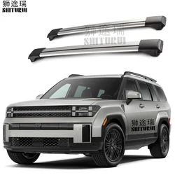For HYUNDAI Santa Fe Sport 2024+ Aluminum Alloy Side Bars Cross Rails Roof Rack Luggage LOAD 200KG