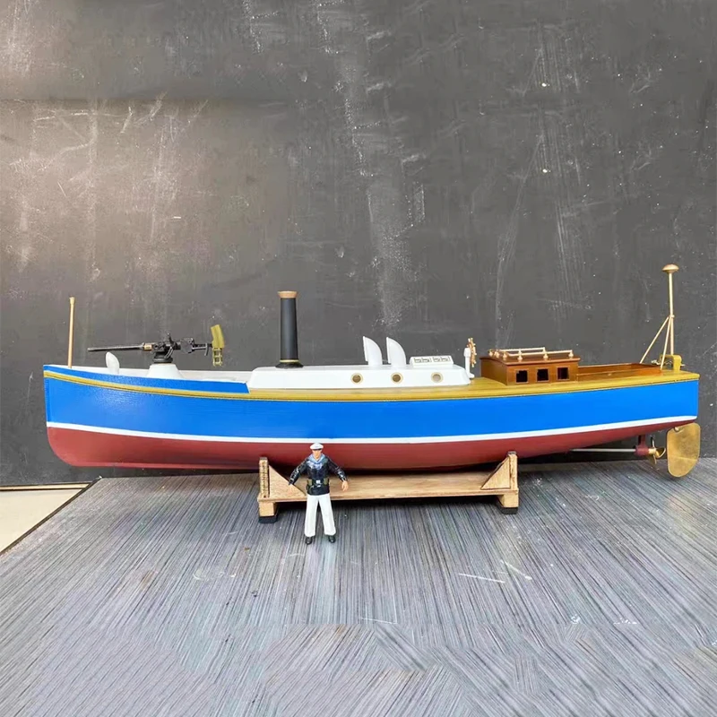 

RC Ship Steam Traffic Boat Assembled Ship Model Kit Resin One Hull WWII British Army 45 Feet Long 500mm