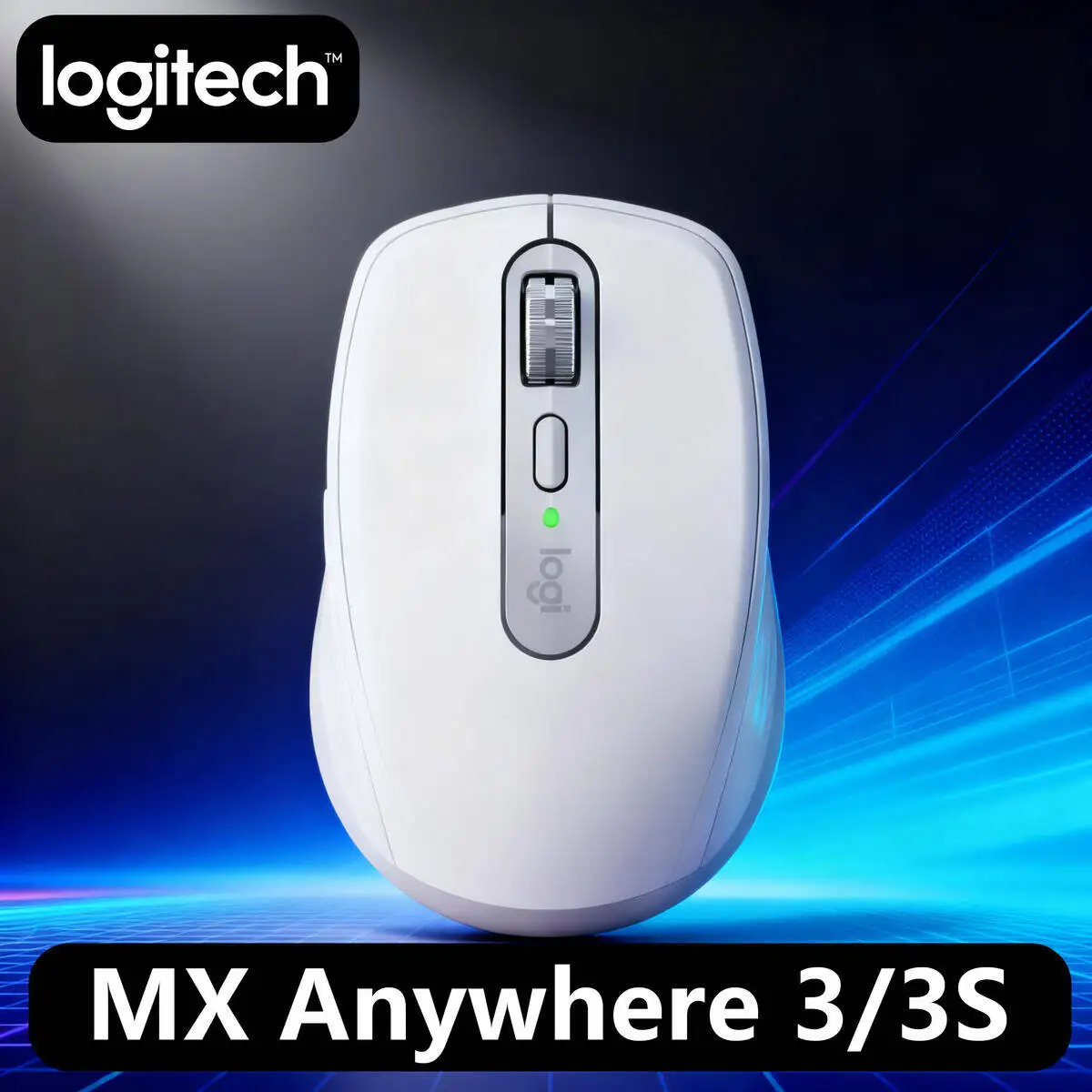 

Logitech MX Anywhere 3S Wireless Mouse, Darkfield Tracking, 8000 DPI, MagSpeed, USB-C Fast Charge, 3-Device, Windows/iPad