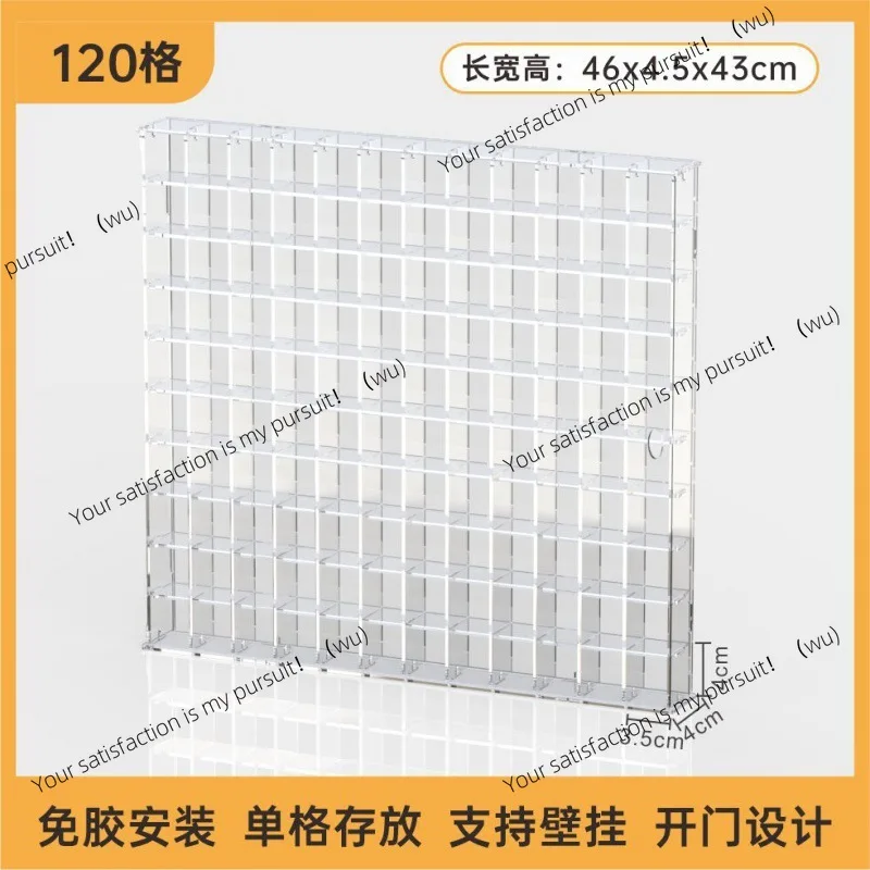 ZOCI, transparent display stand, wall-mounted acrylic lattice storage box, suitable for placing figures and Lego ornaments