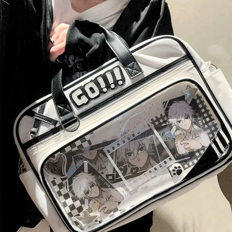 HAEX Anime kobiety Ita torby Harajuku JK jednolite styl piłki nożnej torby na ramię typu crossbody o dużej pojemności dojazdy Tote Bolso Mujer