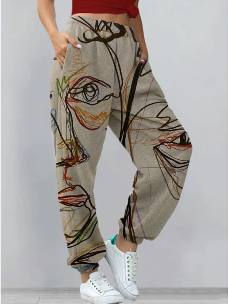 Women Sweat Pant Harajuku Tie Dye Printed Trousers Jogger Drawstring Cargo Pant Streetwear Jogger Sweatpant Streetwear Jogging