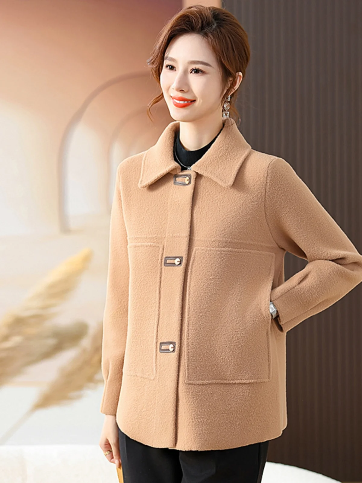 

Stylish Mom Coat Spring Autumn Wedding Banquet Clothes 2026 Chinese Zodiac Year of the Engagement Female Outerwear