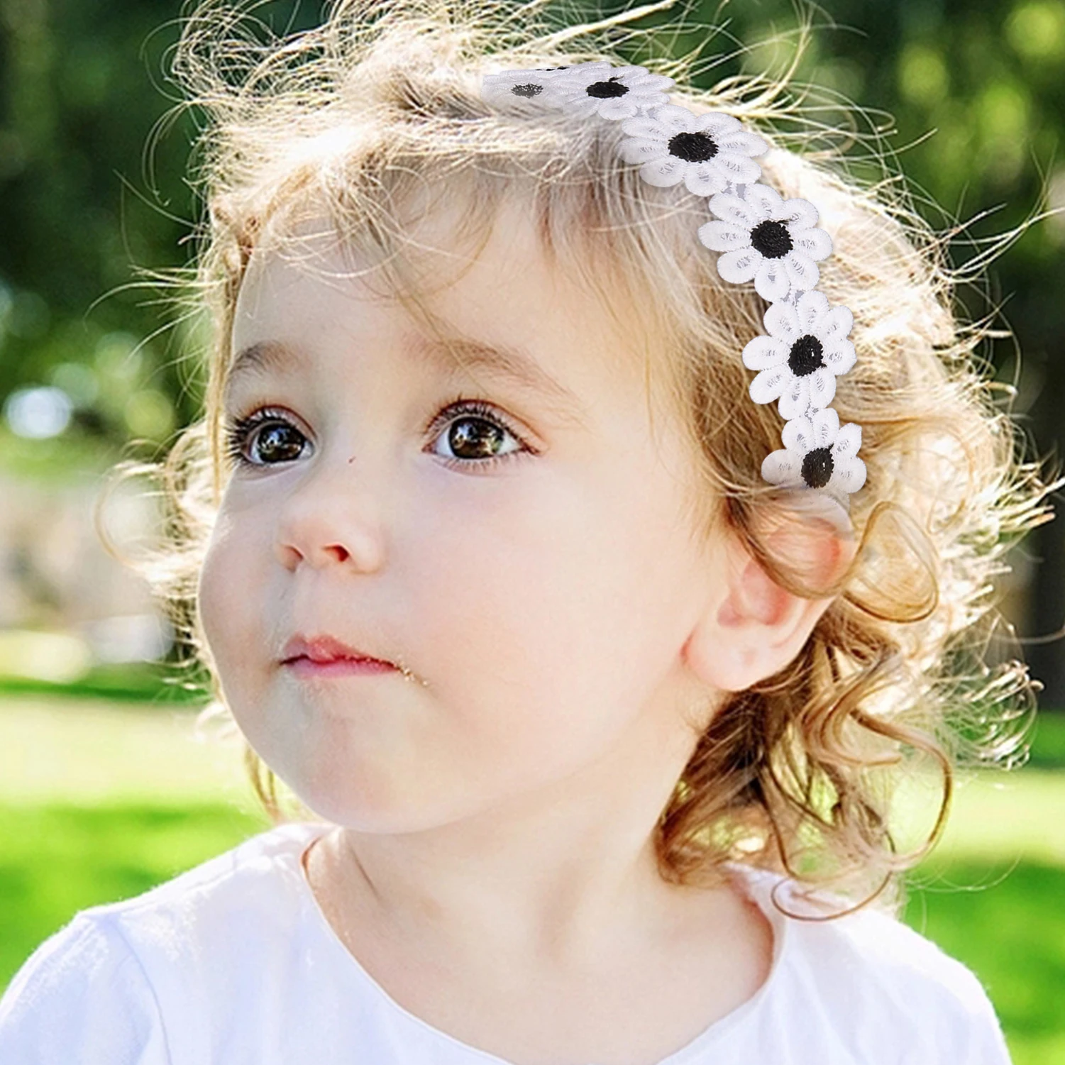 Girls Daisy Flower Headband Sunflower Crown Hair Wreath Bohemian Floral Soft Hair Bands Wedding Festivals Party