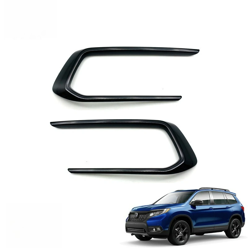 

Exterior Parts Carbon ABS Front Fog Light Lamp Cover Trim Stickers Light Decoration For Honda Passport 2019 2020 Car Accessories
